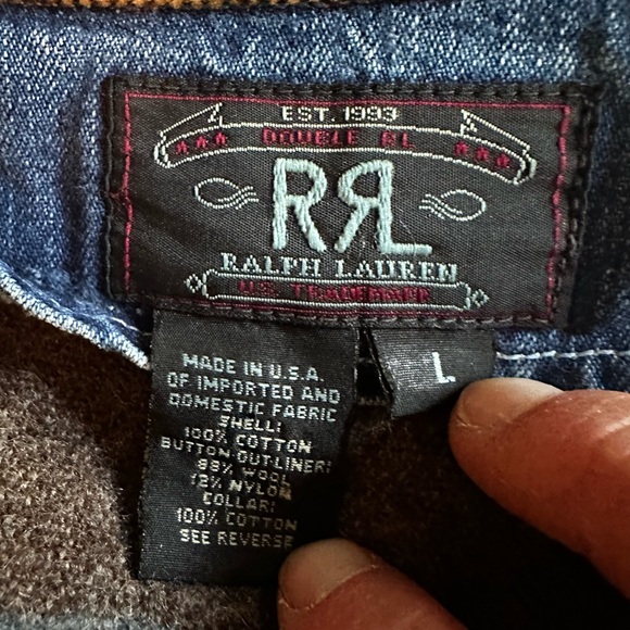 RRL Ralph Lauren 2 Piece Jean Wool Jacket - Picture 7 of 13